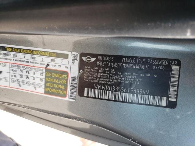 Photo 10 from auction – 2006 MINI COOPER S with VIN WMWRH33556TF89949
