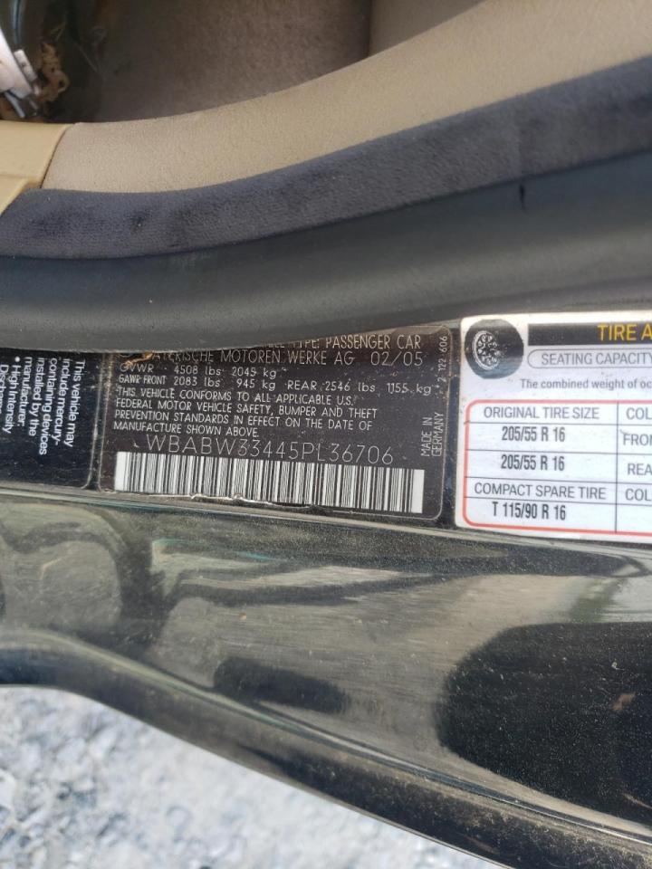 Photo 10 from auction – 2005 BMW 325 CI with VIN WBABW33445PL36706