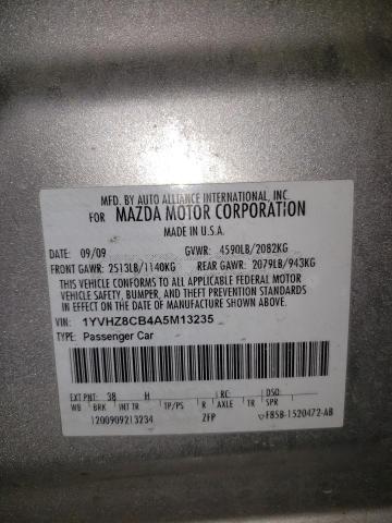 Photo 10 from auction – 2010 MAZDA 6 S with VIN 1YVHZ8CB4A5M13235