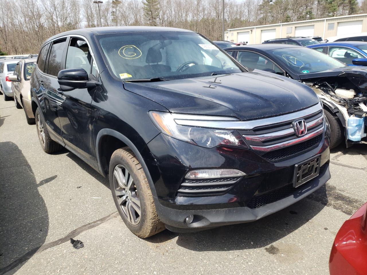 HONDA PILOT EX 2017 with VIN 5FNYF6H30HB071148 - Photo from auction