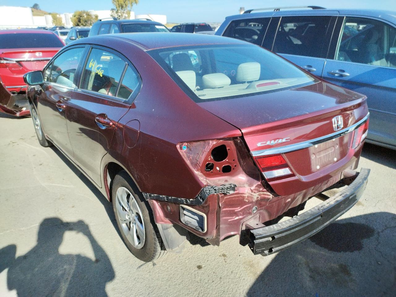 Photo 3 from auction – 2014 HONDA CIVIC LX with VIN 19XFB2F5XEE246071