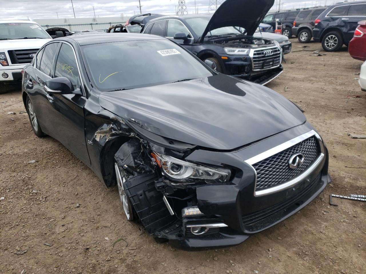 INFINITI Q50 BASE 2017 with VIN JN1CV7AP1HM640695 - Photo from auction