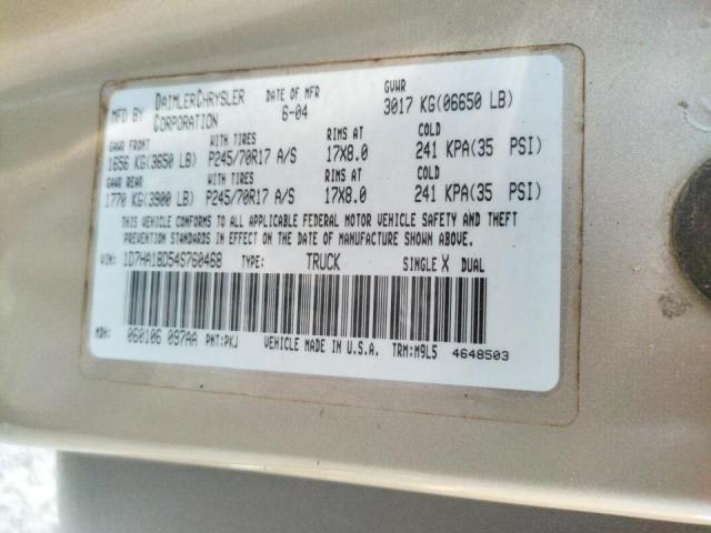 Photo 10 from auction – 2004 DODGE RAM 1500 S with VIN 1D7HA18D54S760468