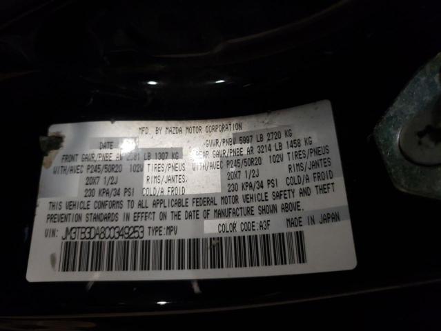 Photo 10 from auction – 2012 MAZDA CX-9 with VIN JM3TB3DA8C0349253