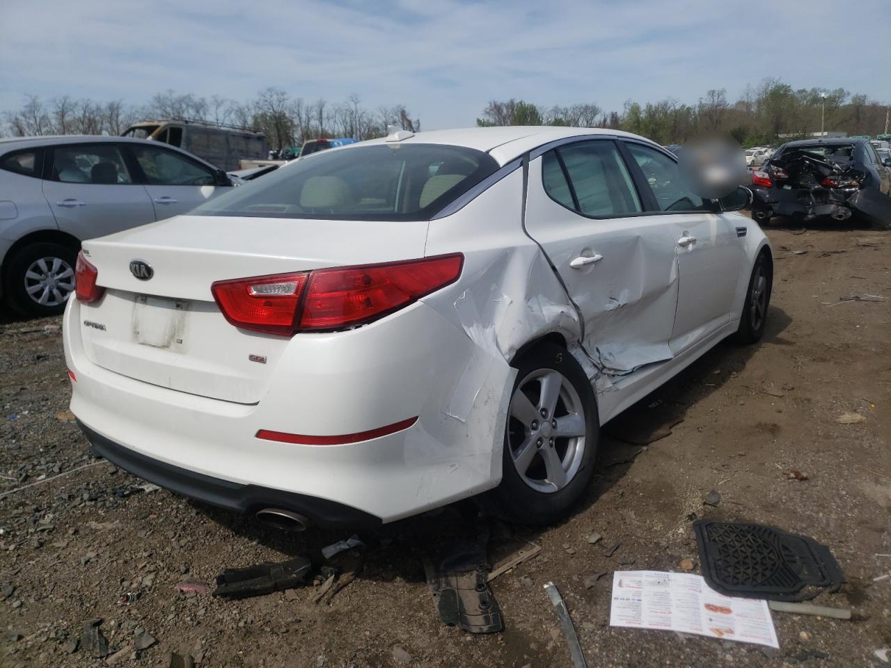 Photo 4 from auction – 2014 KIA OPTIMA LX with VIN 5XXGM4A75EG275861