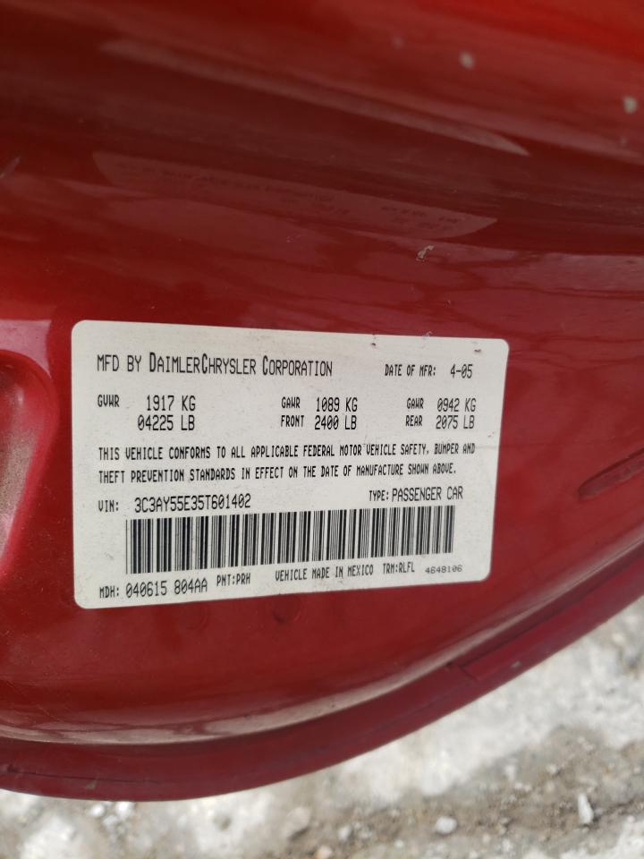 Photo 10 from auction – 2005 CHRYSLER PT CRUISE with VIN 3C3AY55E35T601402