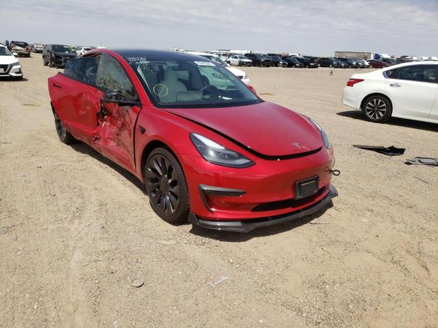 TESLA MODEL 3 2021 with VIN 5YJ3E1EC0MF056552 - Photo from auction