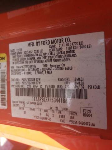 Photo 10 from auction – 2015 FORD MUSTANG GT with VIN 1FA6P8CF7F5344186