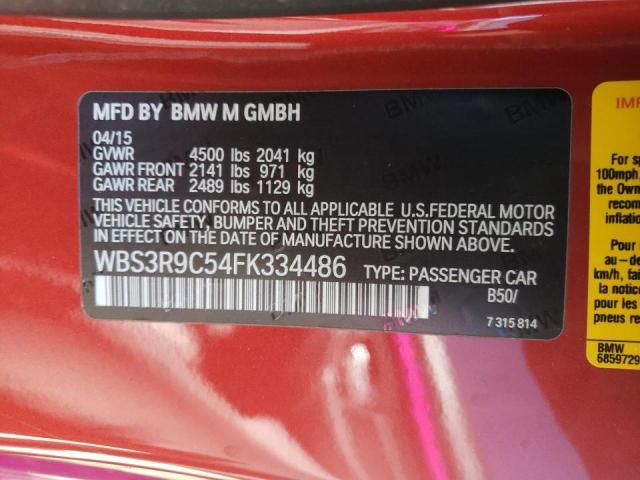 Photo 10 from auction – 2015 BMW M4 with VIN WBS3R9C54FK334486