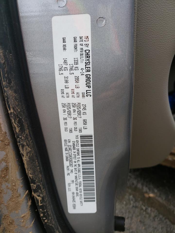 Photo 10 from auction – 2014 CHRYSLER TOWN & COU with VIN 2C4RC1CG0ER365367