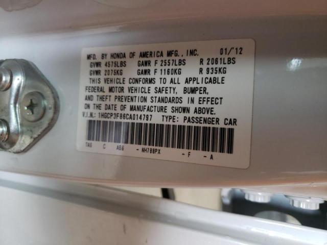 Photo 10 from auction – 2012 HONDA ACCORD EXL with VIN 1HGCP3F86CA014797
