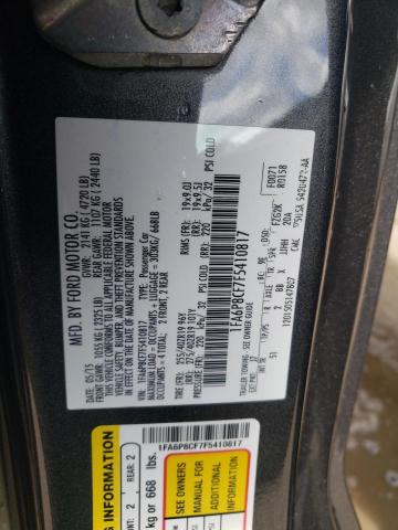 Photo 10 from auction – 2015 FORD MUSTANG GT with VIN 1FA6P8CF7F5410817