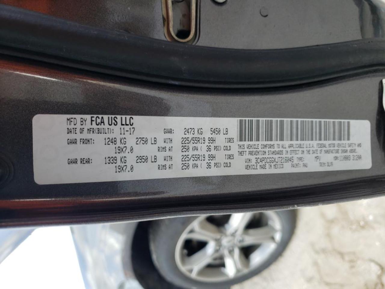 Photo 10 from auction – 2018 DODGE JOURNEY CR with VIN 3C4PDCGGXJT216045