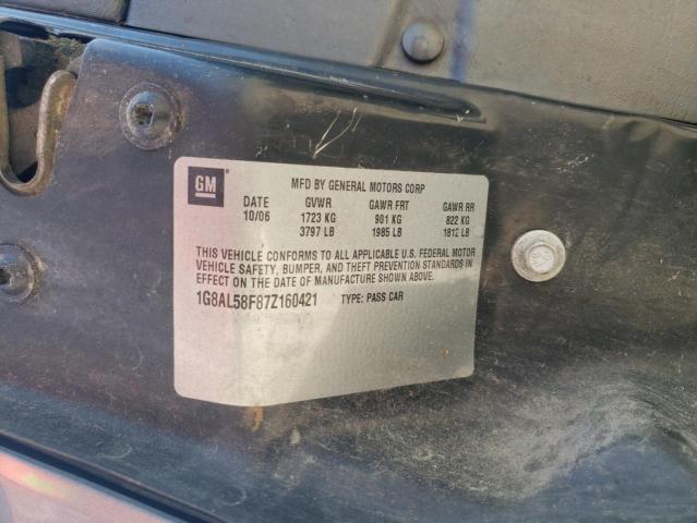 Photo 10 from auction – 2007 SATURN ION with VIN 1G8AL58F87Z160421