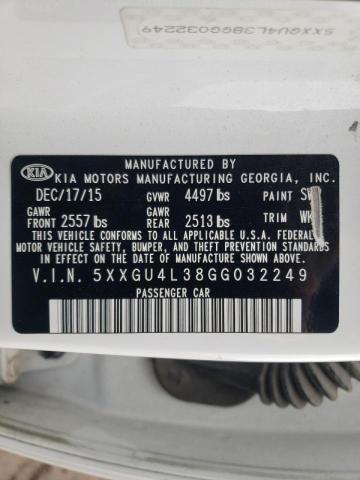 Photo 10 from auction – 2016 KIA OPTIMA EX with VIN 5XXGU4L38GG032249