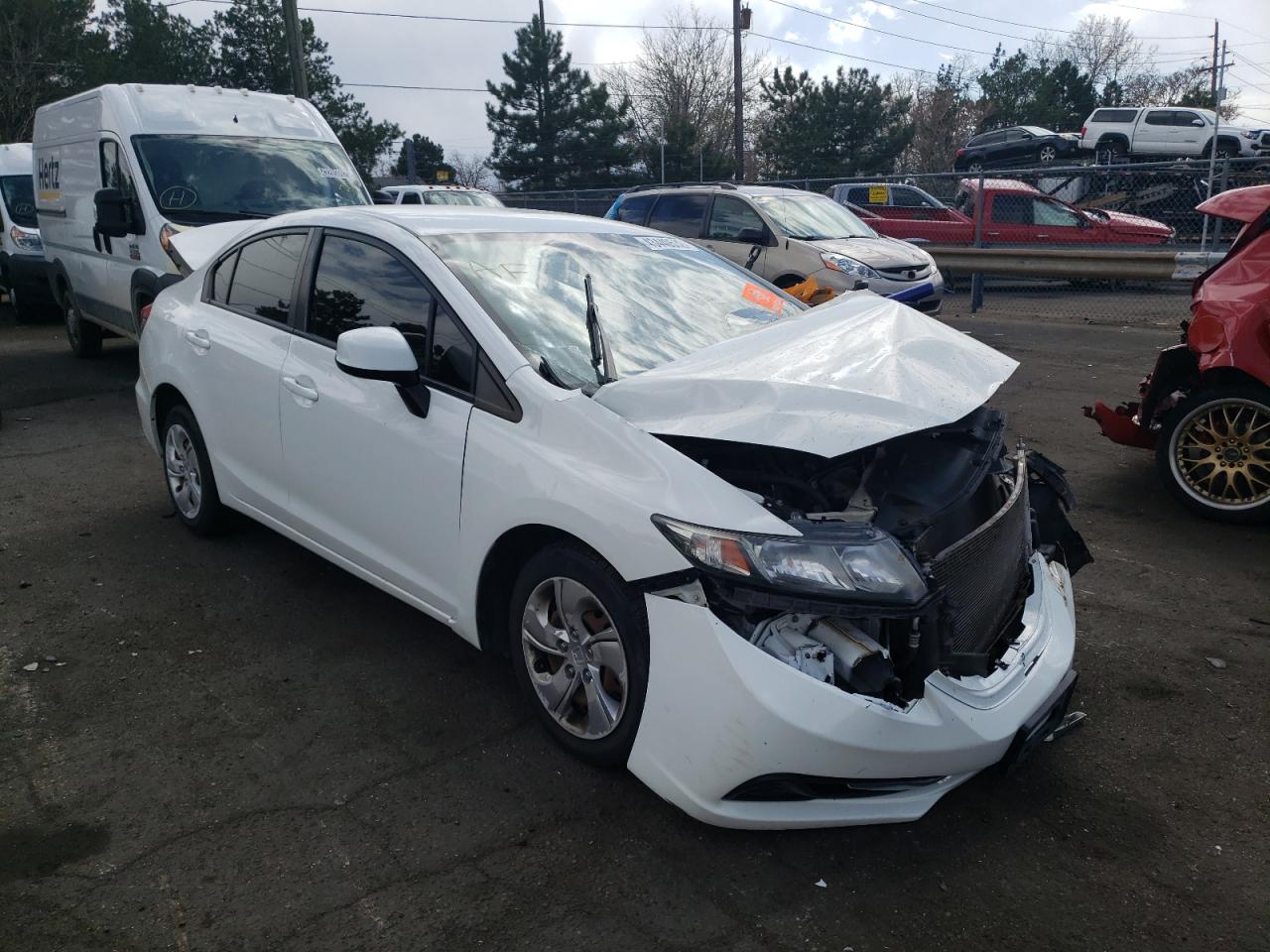 HONDA CIVIC LX 2013 with VIN 2HGFB2F59DH570391 - Photo from auction