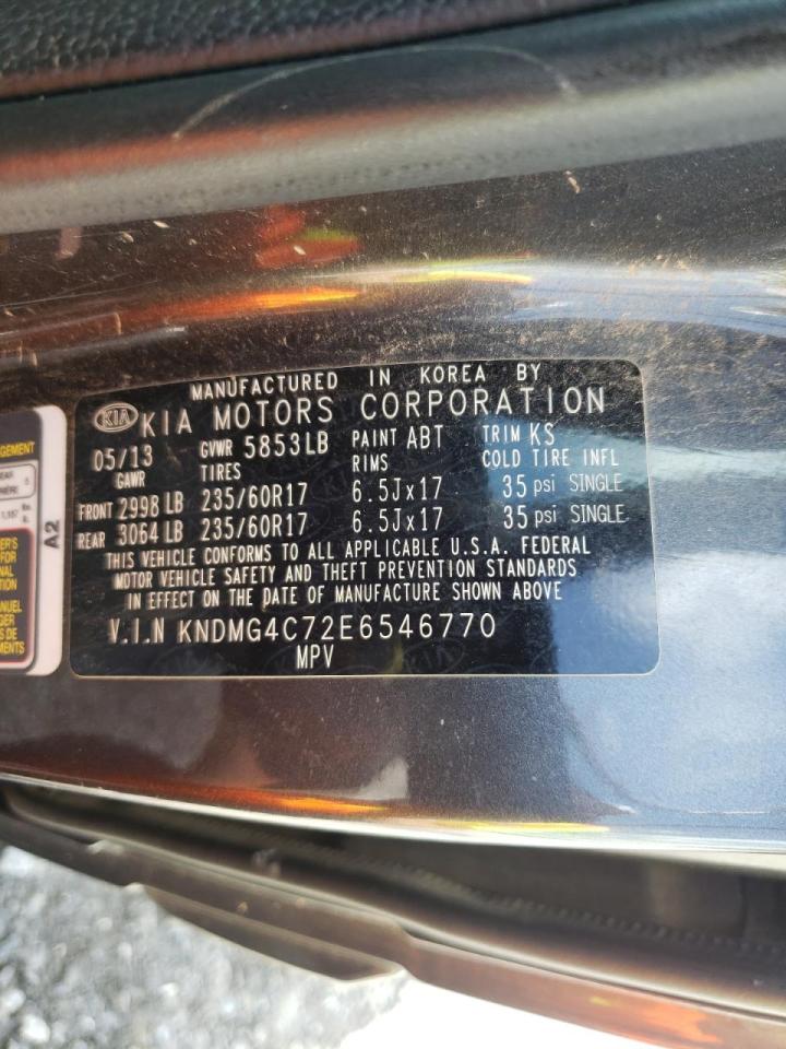 Photo 10 from auction – 2014 KIA SEDONA with VIN KNDMG4C72E6546770