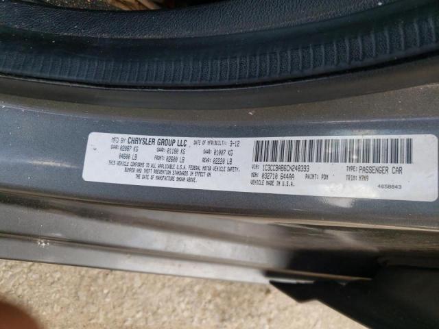 Photo 10 from auction – 2012 CHRYSLER 200 LX with VIN 1C3CCBAB6CN248393