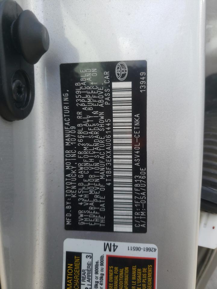 Photo 10 from auction – 2010 TOYOTA CAMRY BASE with VIN 4T1BF3EKXAU061445
