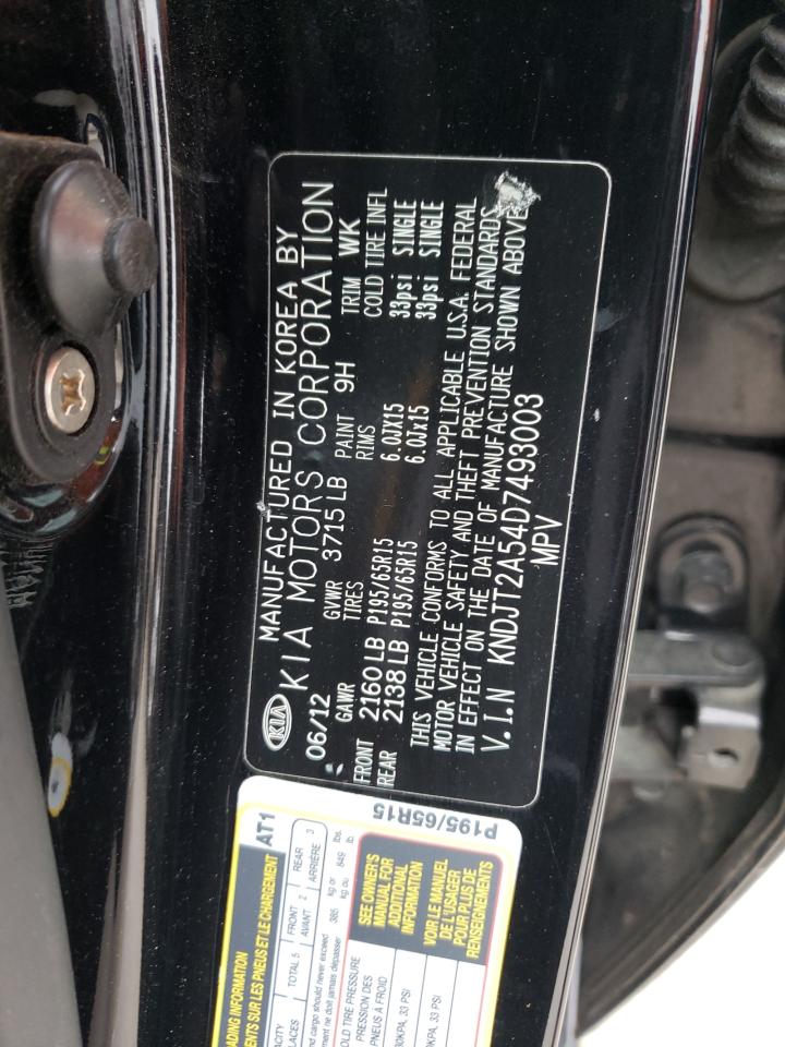 Photo 10 from auction – 2013 KIA SOUL with VIN KNDJT2A54D7493003