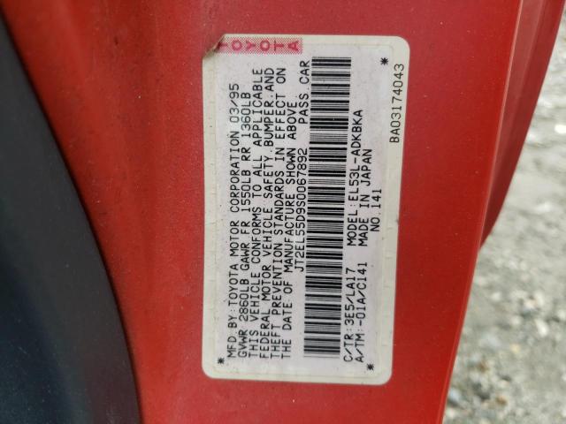 Photo 10 from auction – 1995 TOYOTA TERCEL STD with VIN JT2EL55D9S0067892