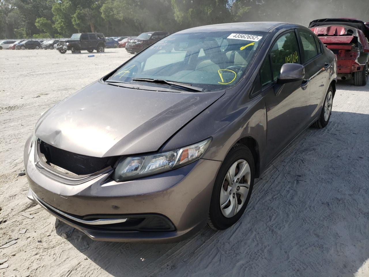 Photo 2 from auction – 2013 HONDA CIVIC LX with VIN 2HGFB2F54DH590936