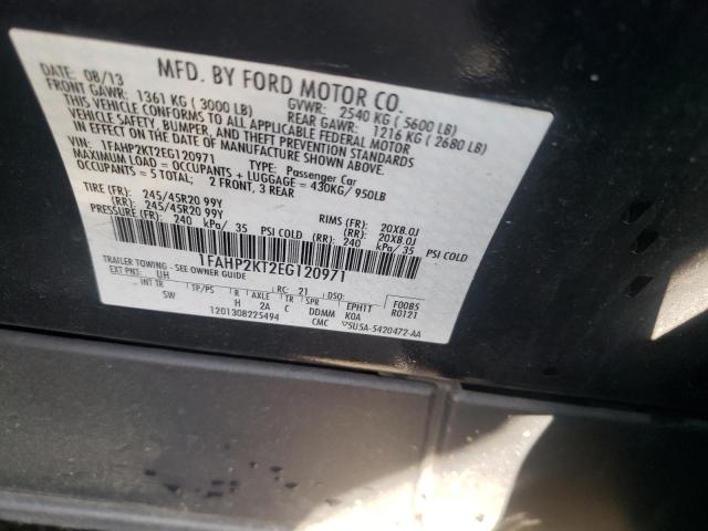 Photo 10 from auction – 2014 FORD TAURUS SHO with VIN 1FAHP2KT2EG120971