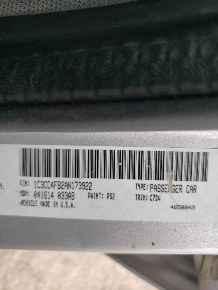 Photo 10 from auction – 2010 CHRYSLER SEBRING TO with VIN 1C3CC4FB2AN173922