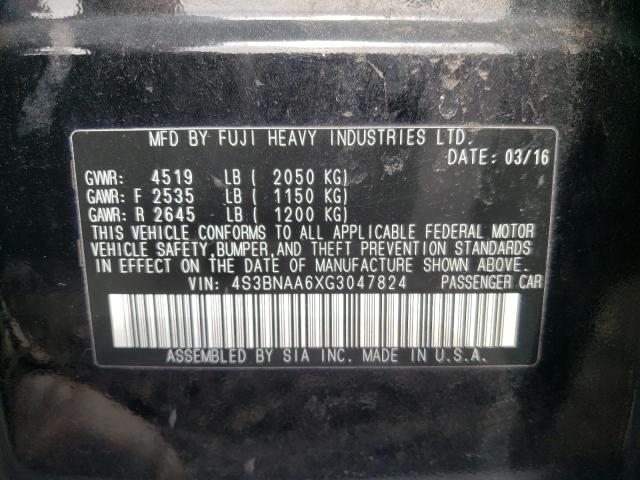 Photo 10 from auction – 2016 SUBARU LEGACY 2.5 with VIN 4S3BNAA6XG3047824