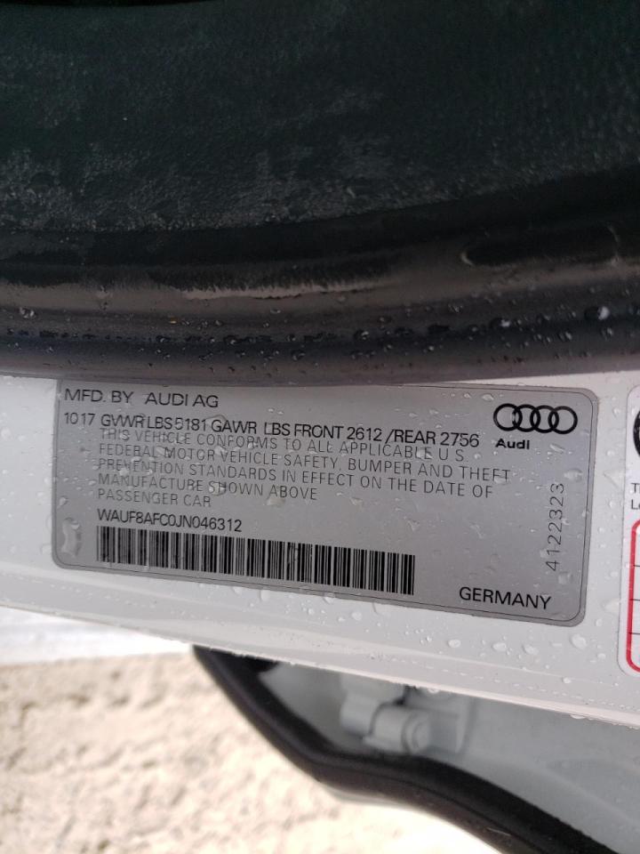 Photo 10 from auction – 2018 AUDI A6 PREMIUM with VIN WAUF8AFC0JN046312