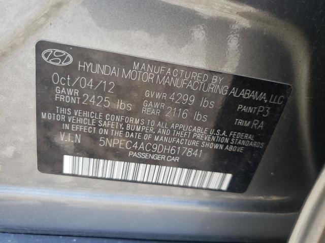 Photo 10 from auction – 2013 HYUNDAI SONATA SE with VIN 5NPEC4AC9DH617841
