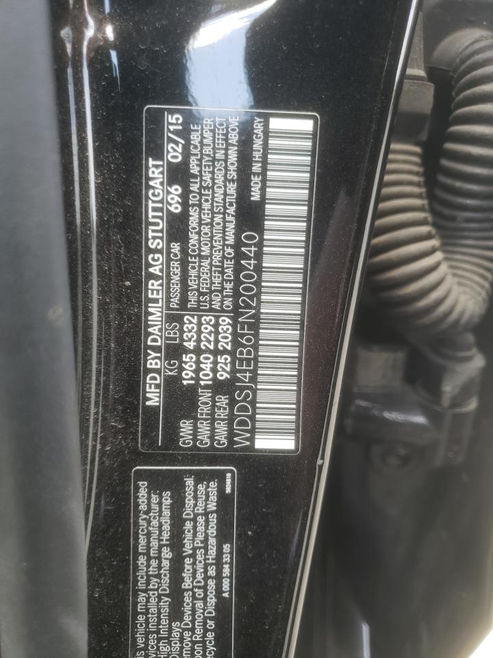 Photo 10 from auction – 2015 MERCEDES-BENZ CLA 250 with VIN WDDSJ4EB6FN200440