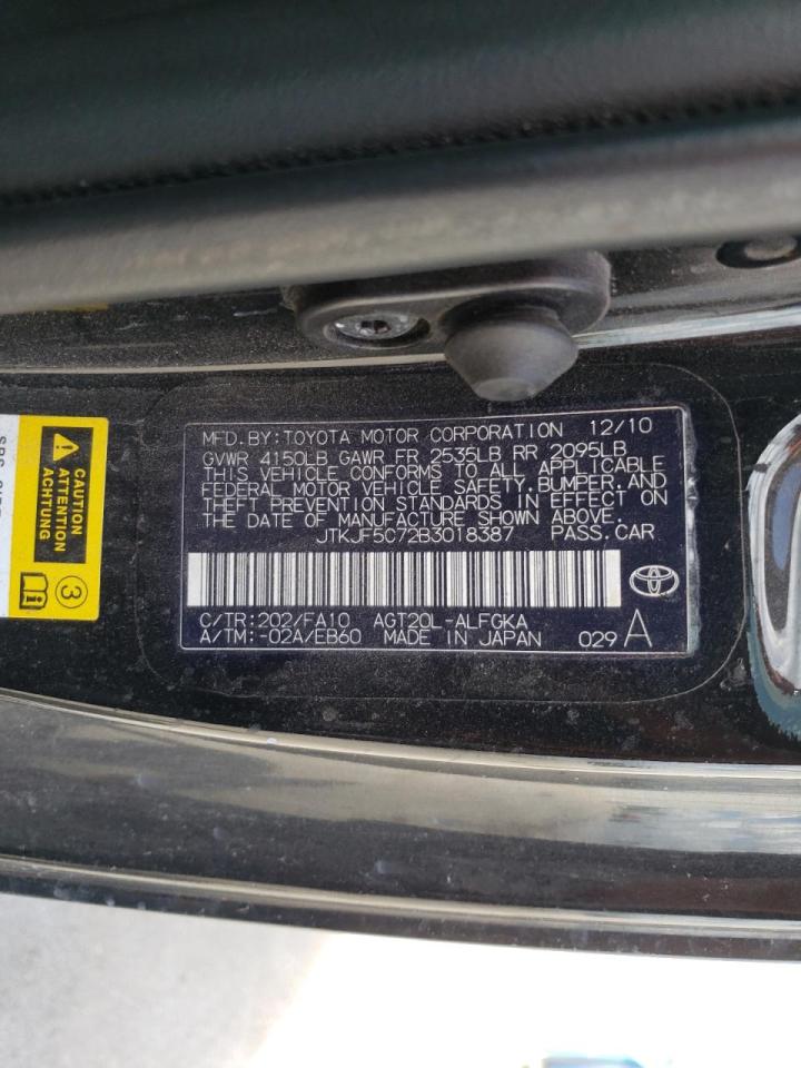 Photo 10 from auction – 2011 TOYOTA SCION TC with VIN JTKJF5C72B3018387