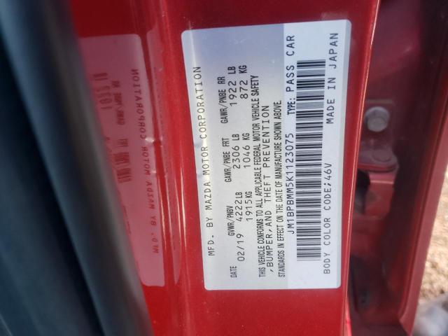 صورة رقم 10 من المزاد - 2019 MAZDA 3 PREFERRE مع VIN JM1BPBMM5K1123075