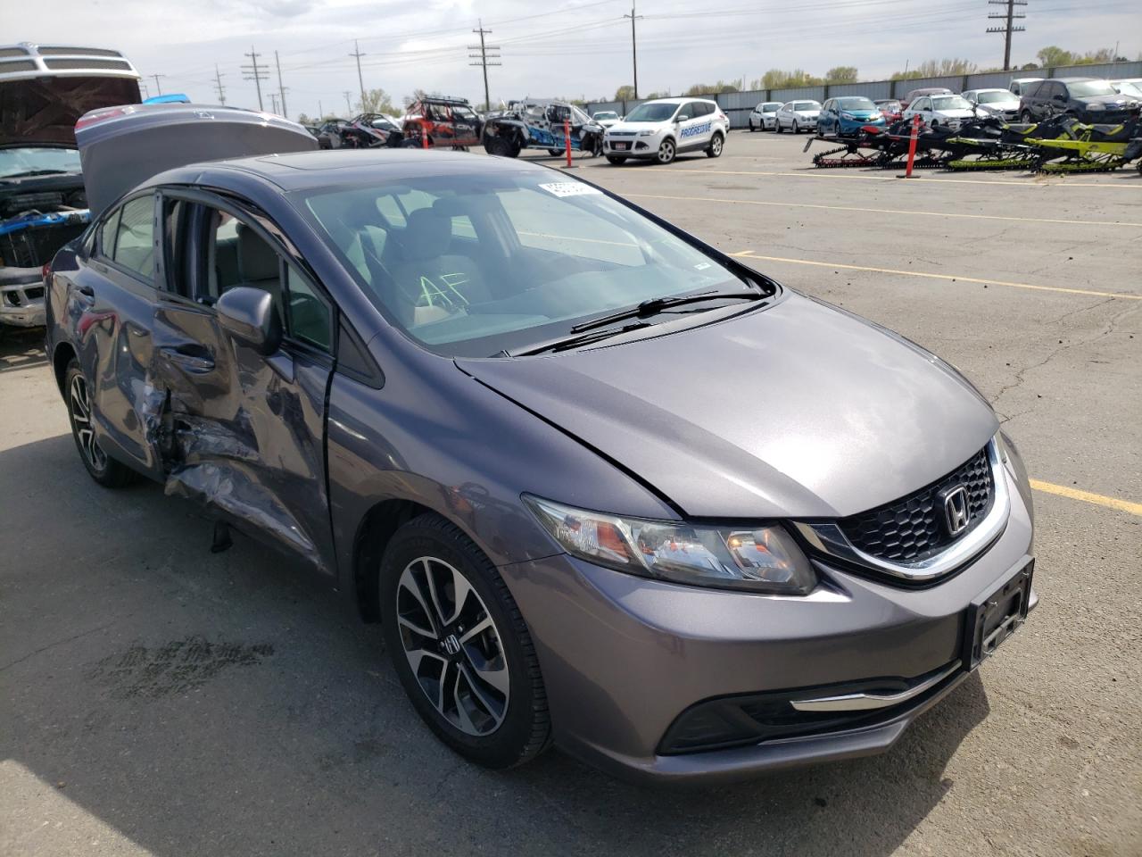 HONDA CIVIC EX 2014 with VIN 19XFB2F87EE073300 - Photo from auction