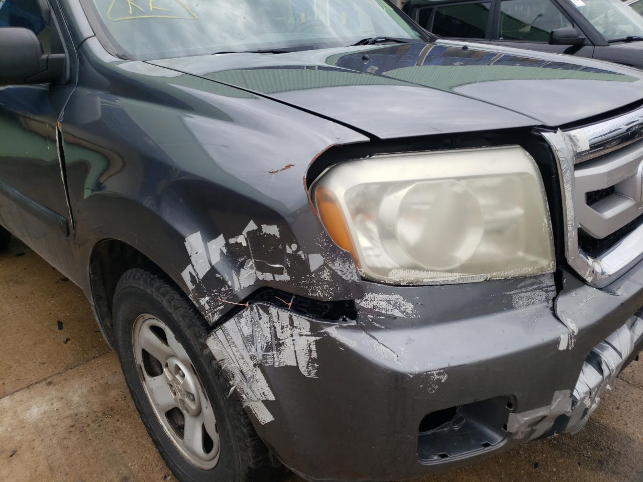 Photo 9 from auction – 2011 HONDA PILOT LX with VIN 5FNYF4H29BB059857