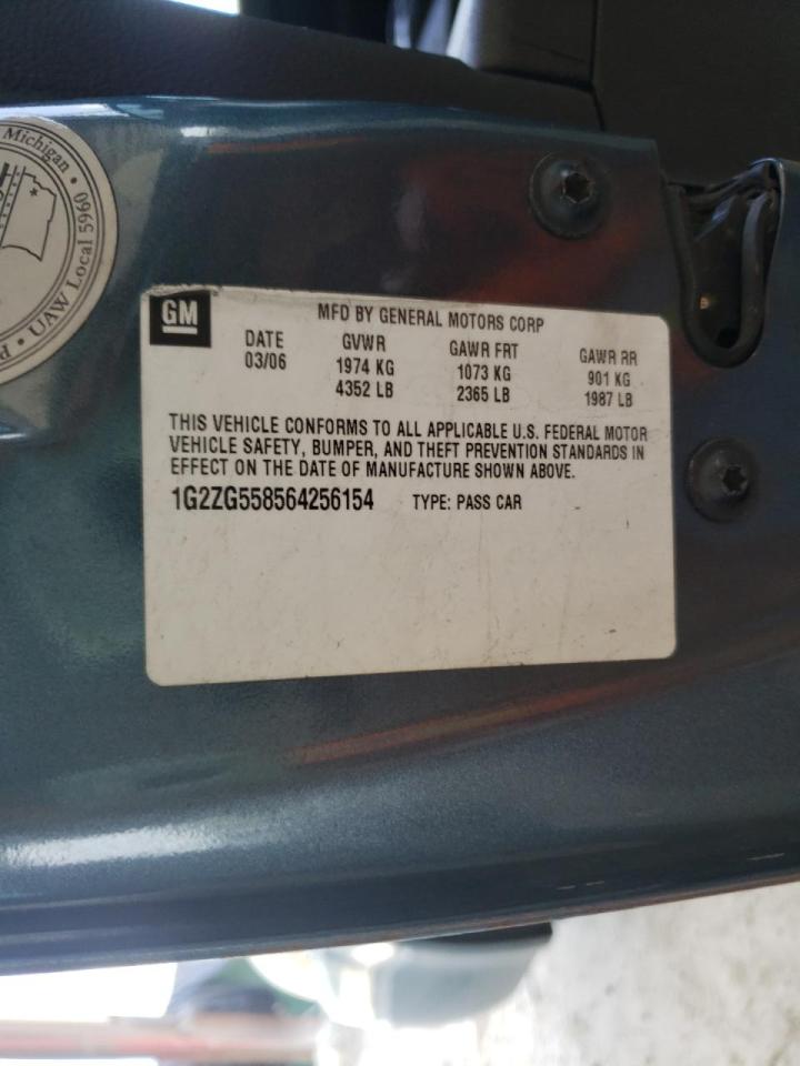 Photo 10 from auction – 2006 PONTIAC G6 SE1 with VIN 1G2ZG558564256154