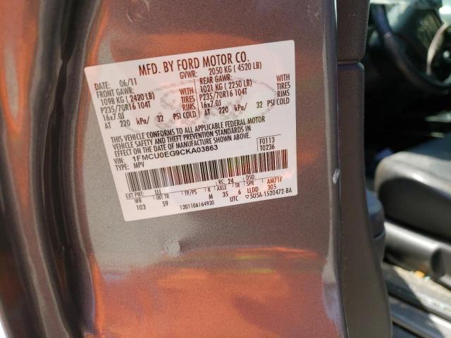 Photo 10 from auction – 2012 FORD ESCAPE LIM with VIN 1FMCU0EG9CKA03863