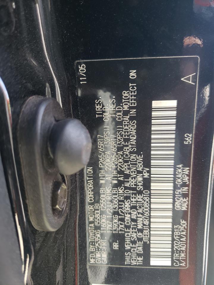 Photo 10 from auction – 2006 TOYOTA 4RUNNER SR with VIN JTEBU14R760085810