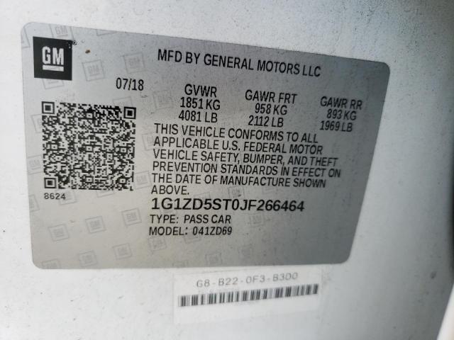 Photo 10 from auction – 2018 CHEVROLET MALIBU LT with VIN 1G1ZD5ST0JF266464