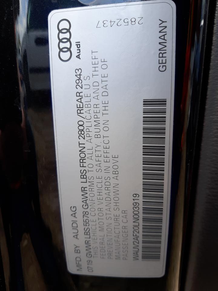 Photo 10 from auction – 2020 AUDI A7 PRESTIG with VIN WAUV2AF20LN003919