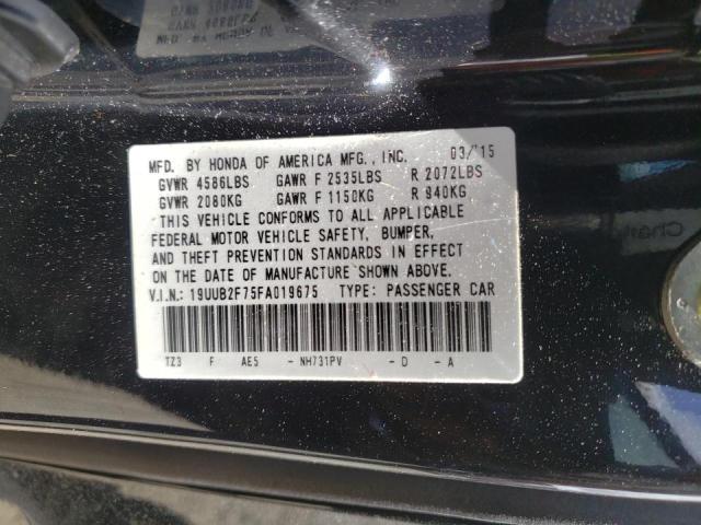 Photo 10 from auction – 2015 ACURA TLX ADVANC with VIN 19UUB2F75FA019675