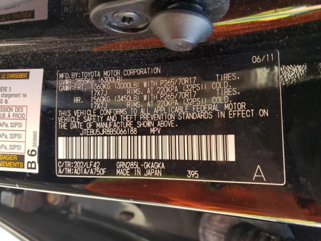 Photo 10 from auction – 2011 TOYOTA 4RUNNER SR with VIN JTEBU5JR8B5066188