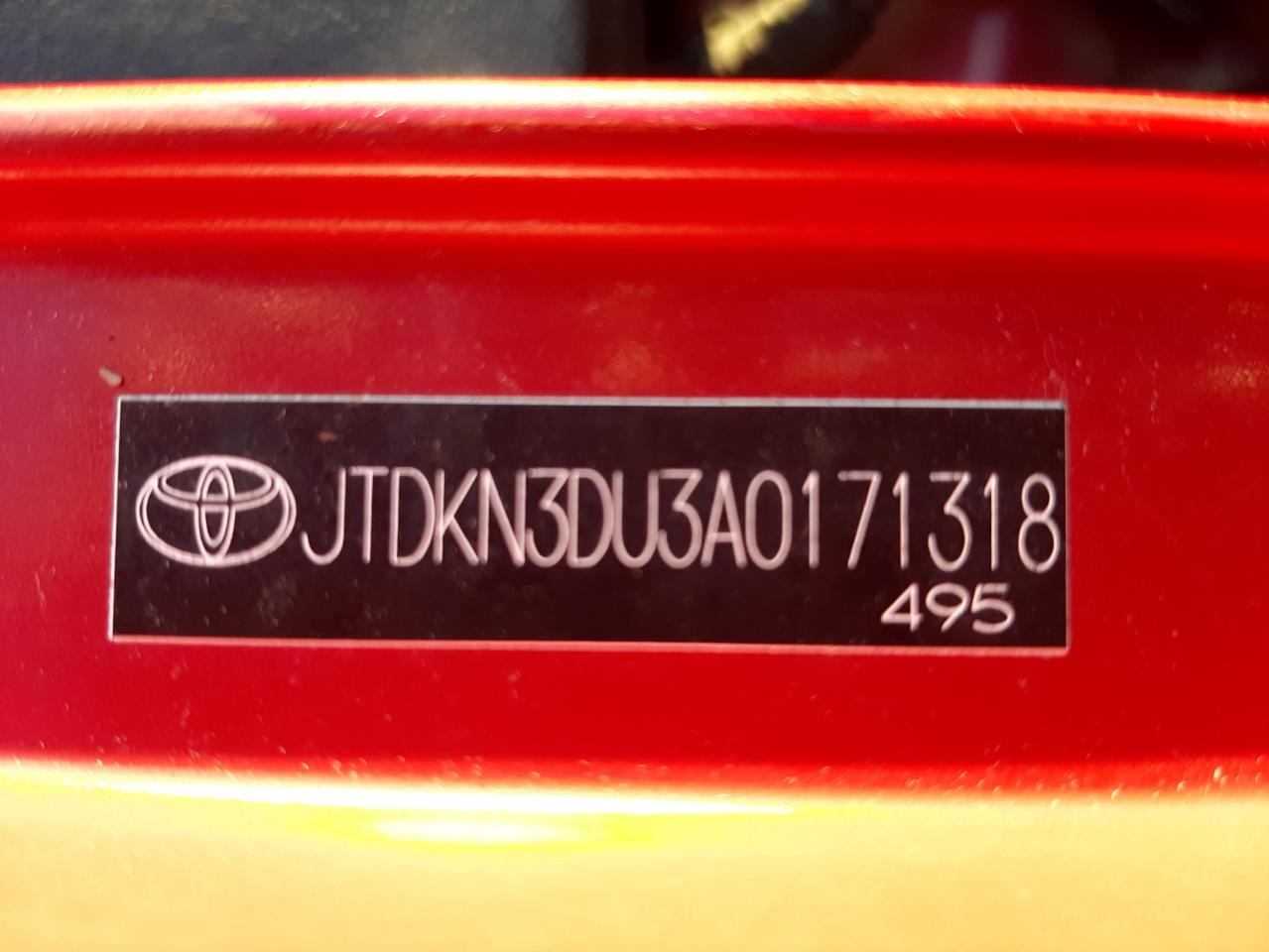 Photo 10 from auction – 2010 TOYOTA PRIUS with VIN JTDKN3DU3A0171318