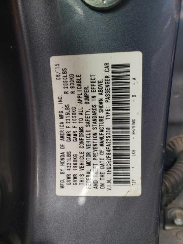 Photo 10 from auction – 2015 HONDA ACCORD EXL with VIN 1HGCR2F84FA225358