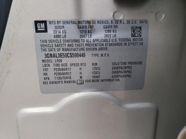 Photo 10 from auction – 2012 CHEVROLET CAPTIVA SP with VIN 3GNAL3E50CS598449