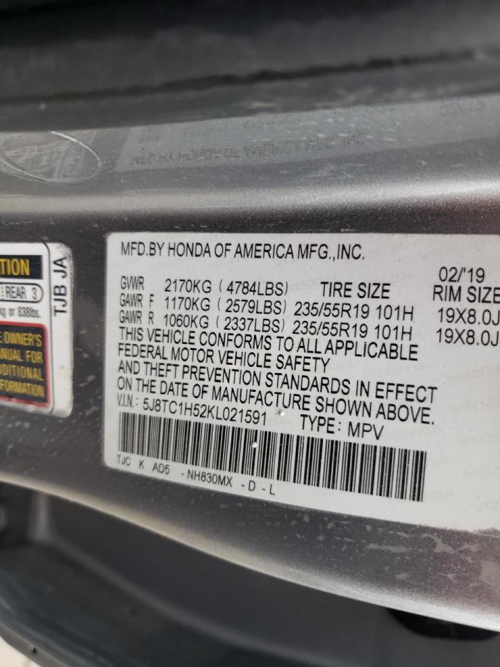 Photo 10 from auction – 2019 ACURA RDX TECHNO with VIN 5J8TC1H52KL021591