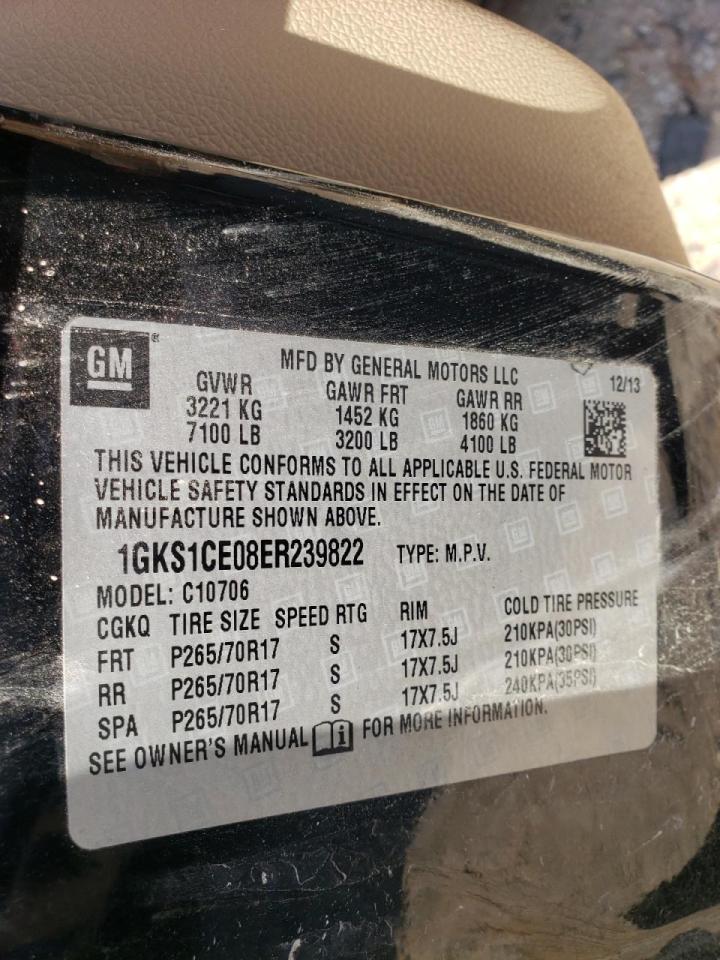 Photo 10 from auction – 2014 GMC YUKON SLT with VIN 1GKS1CE08ER239822