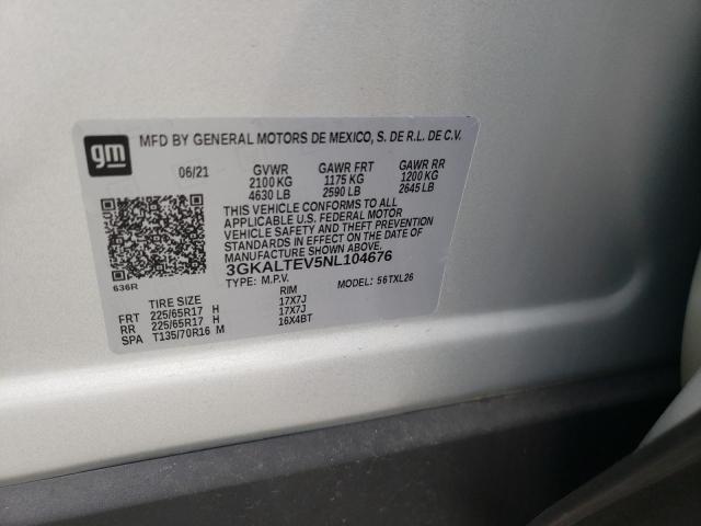 Photo 10 from auction – 2022 GMC TERRAIN SL with VIN 3GKALTEV5NL104676