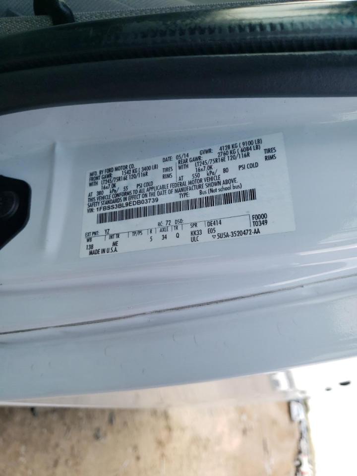 Photo 10 from auction – 2014 FORD ECONOLINE with VIN 1FBSS3BL9EDB03739